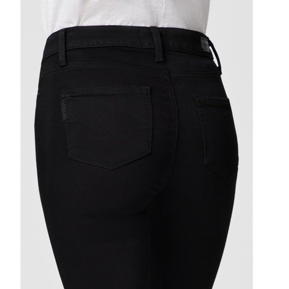 PAIGE Hoxton Skinny Women's Jeans Pants in Black Shadow Size 29 High Rise - Picture 3 of 12